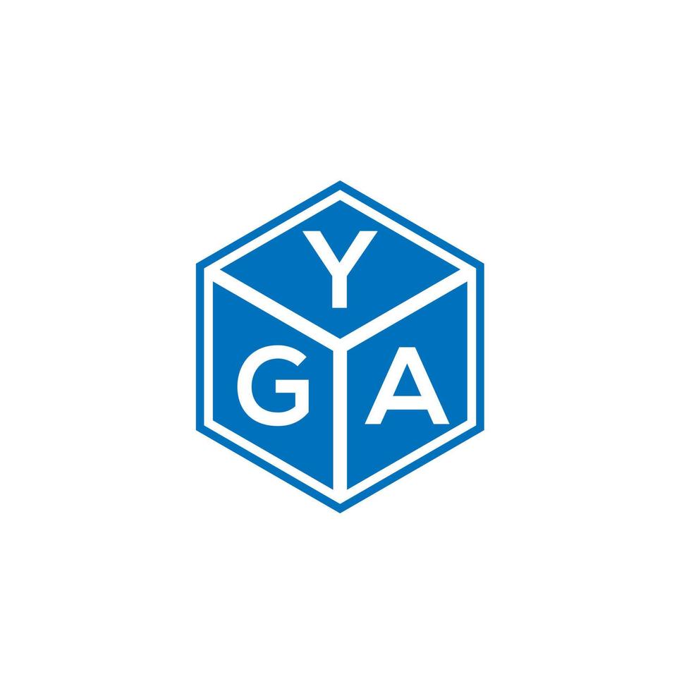 YGA letter logo design on white background. YGA creative initials letter logo concept. YGA letter design. vector