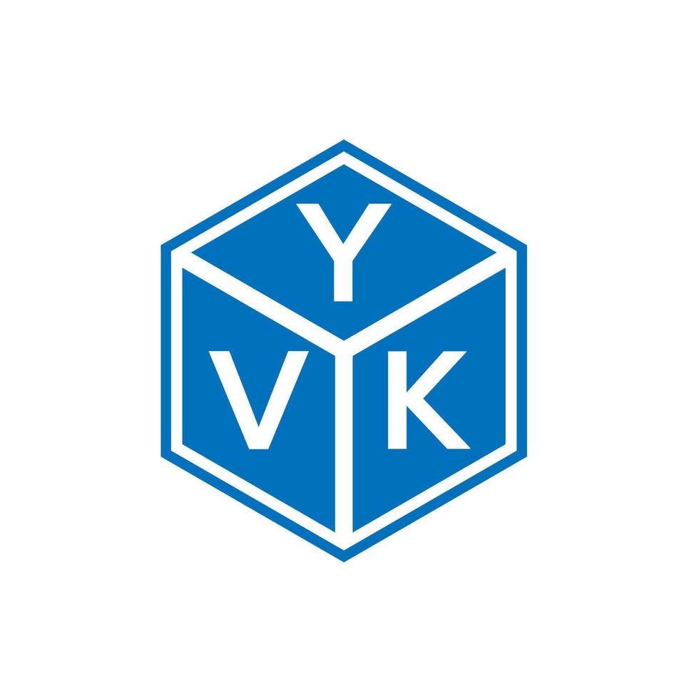 YVK letter logo design on white background. YVK creative initials letter logo concept. YVK letter design. vector