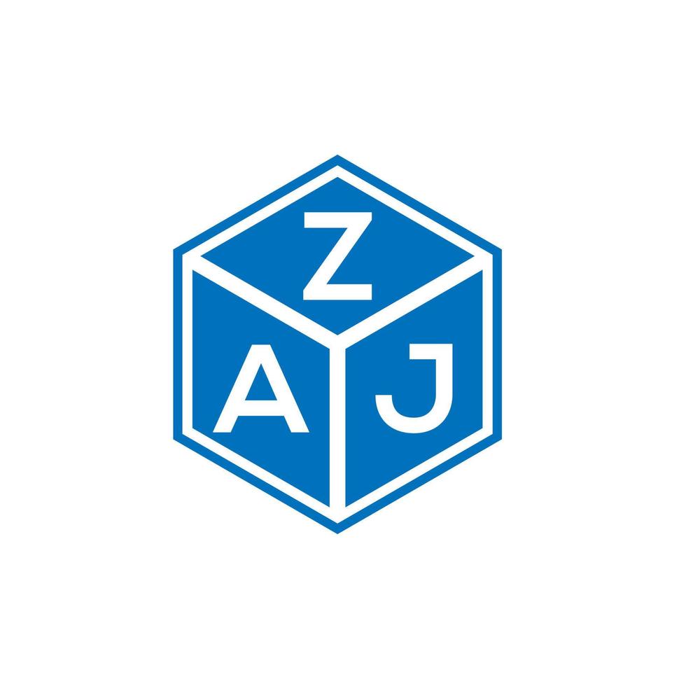 diseño de logotipo de letra zaj sobre fondo blanco. concepto de logotipo de letra inicial creativa zaj. diseño de letras zaj. vector