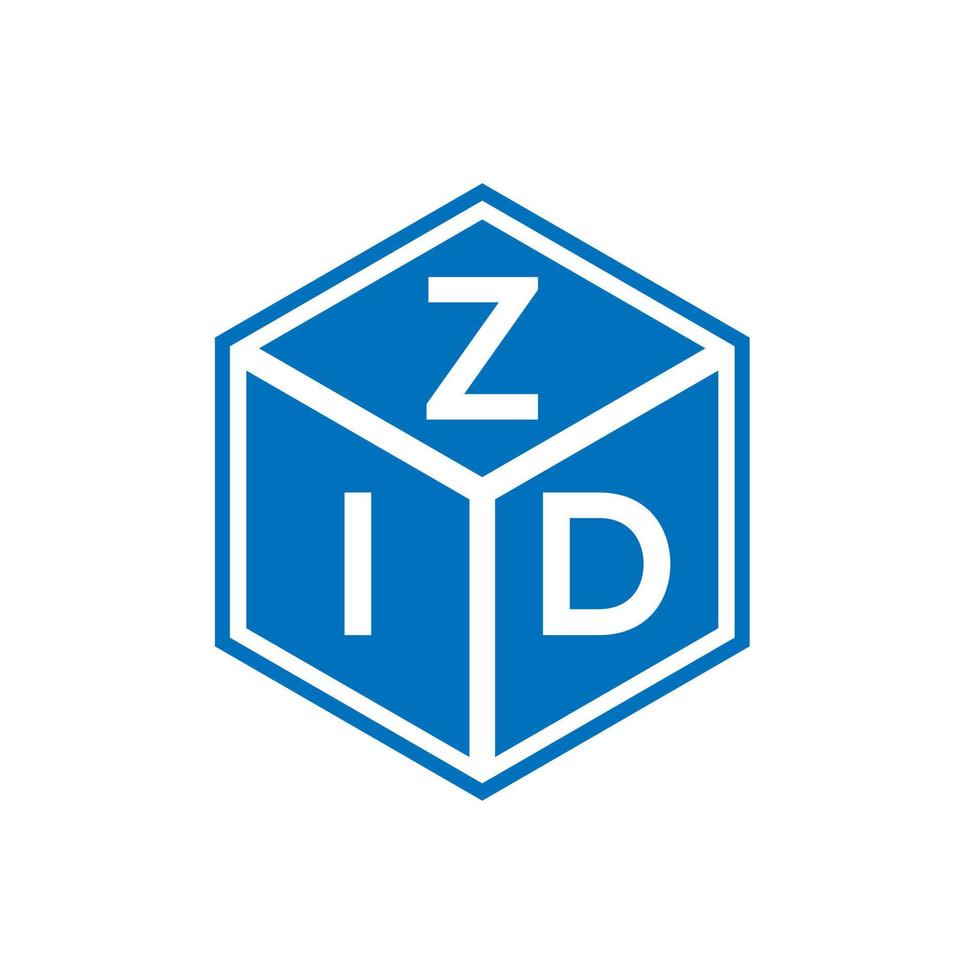 diseño de logotipo de letra zid sobre fondo blanco. concepto de logotipo de letra inicial creativa zid. diseño de letras zid. vector