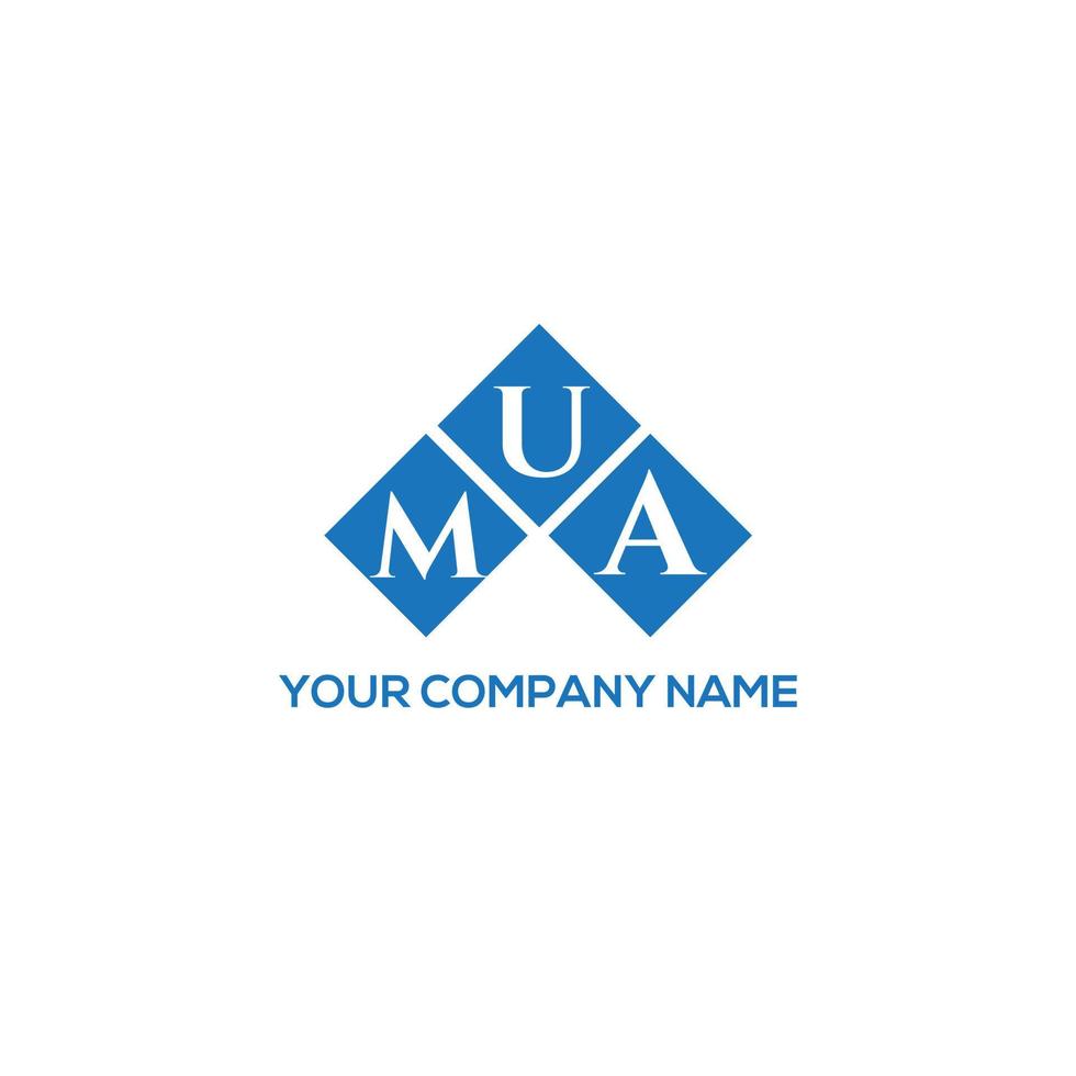 diseño de logotipo de letra mua sobre fondo blanco. concepto de logotipo de letra de iniciales creativas mua. diseño de letras mua. vector