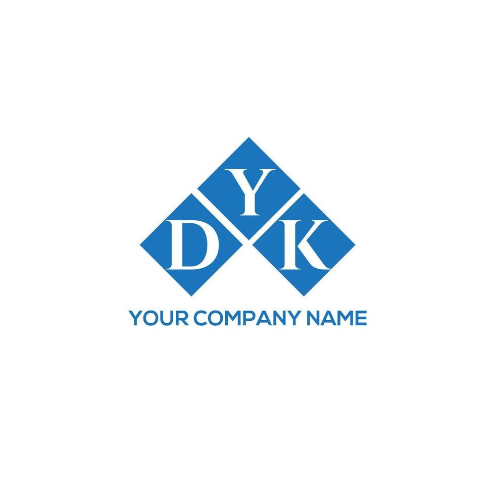 diseño de logotipo de letra dyk sobre fondo blanco. concepto de logotipo de letra de iniciales creativas dyk. diseño de letras dyk. vector