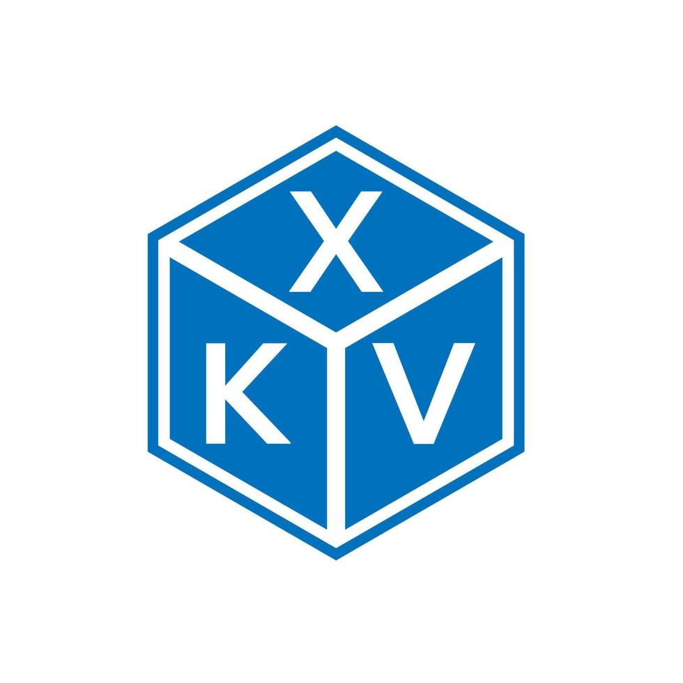 diseño de logotipo de letra xkv sobre fondo blanco. concepto de logotipo de letra inicial creativa xkv. diseño de letras xkv. vector