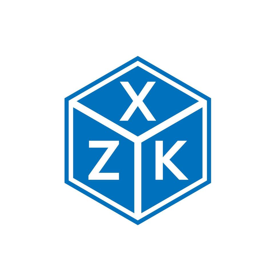 diseño de logotipo de letra xzk sobre fondo blanco. xzk concepto creativo del logotipo de la letra inicial. diseño de letras xzk. vector