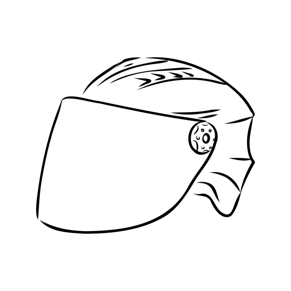 motorcycle helmet vector sketch