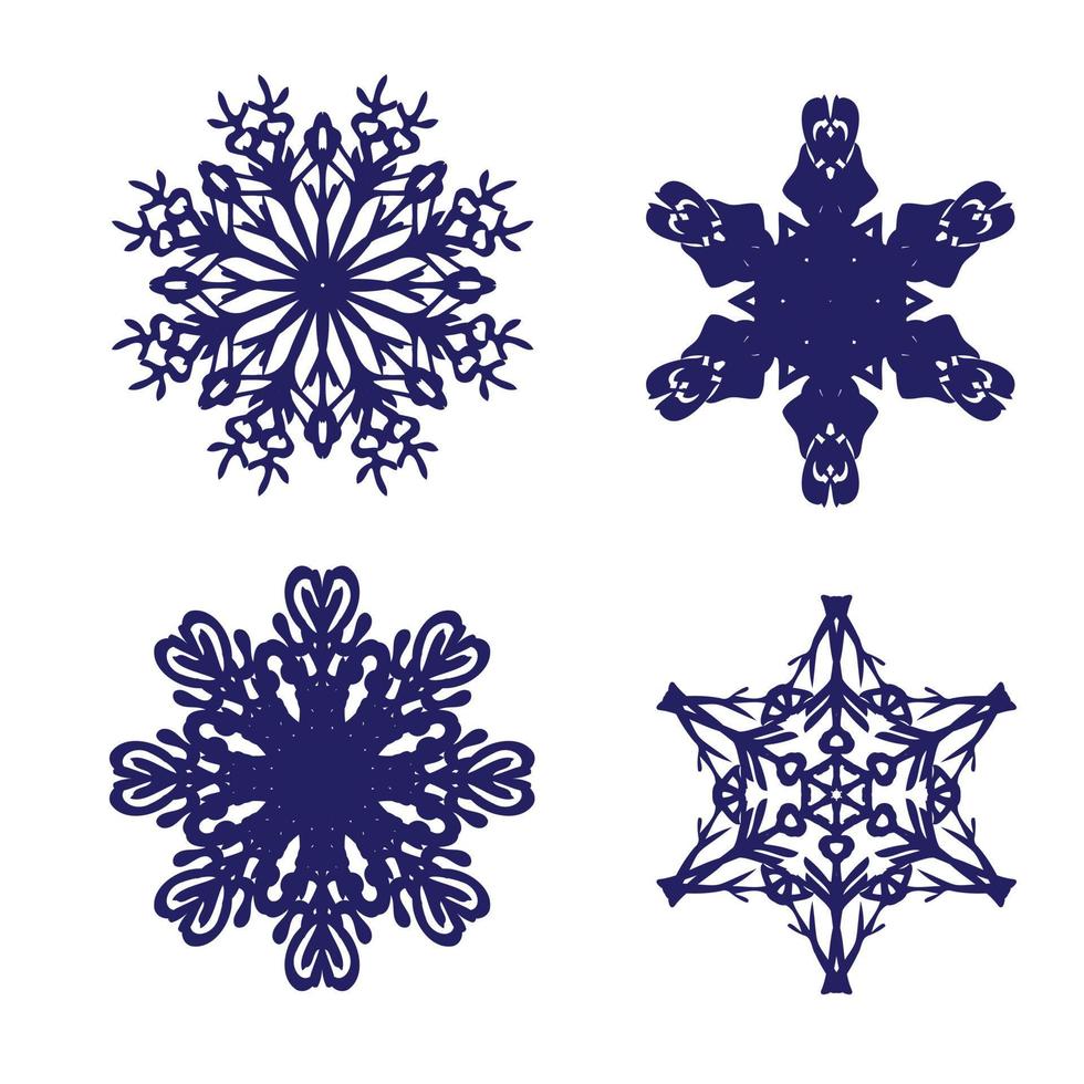 snowflake rosette vector sketch