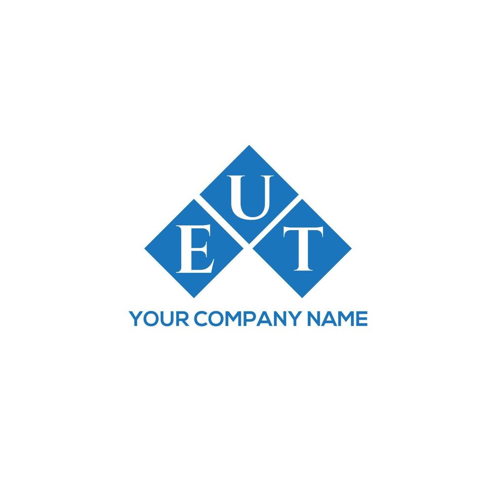 EUT letter logo design on white background. EUT creative initials letter logo concept. EUT letter design. vector