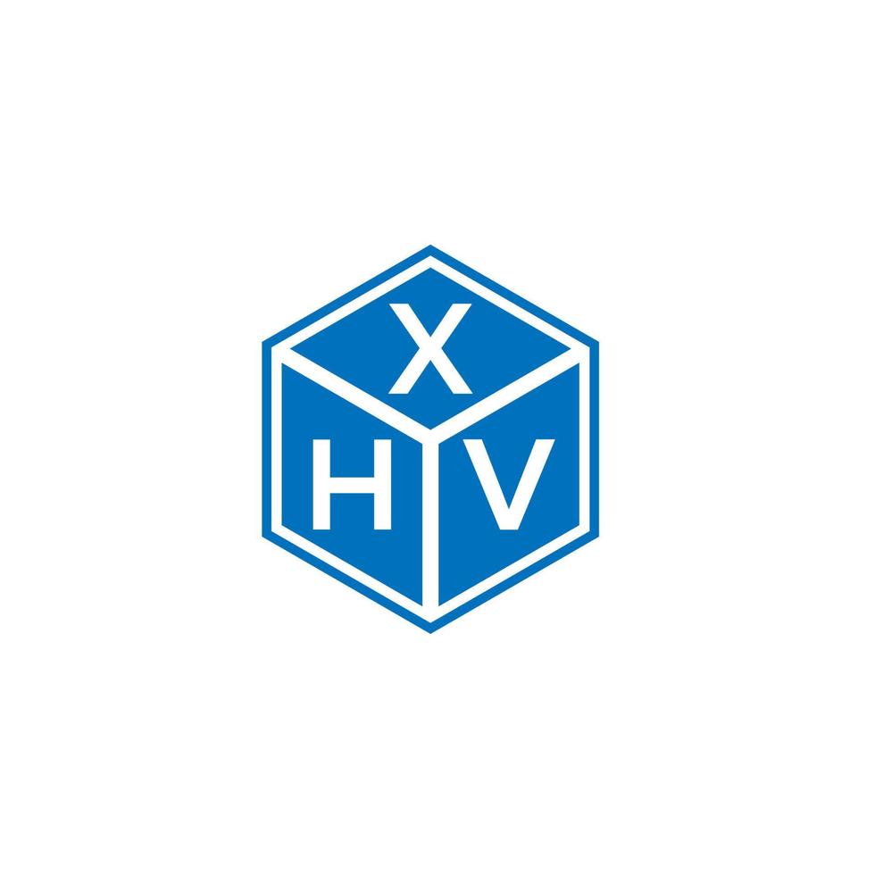 XHV letter logo design on white background. XHV creative initials letter logo concept. XHV letter design. vector