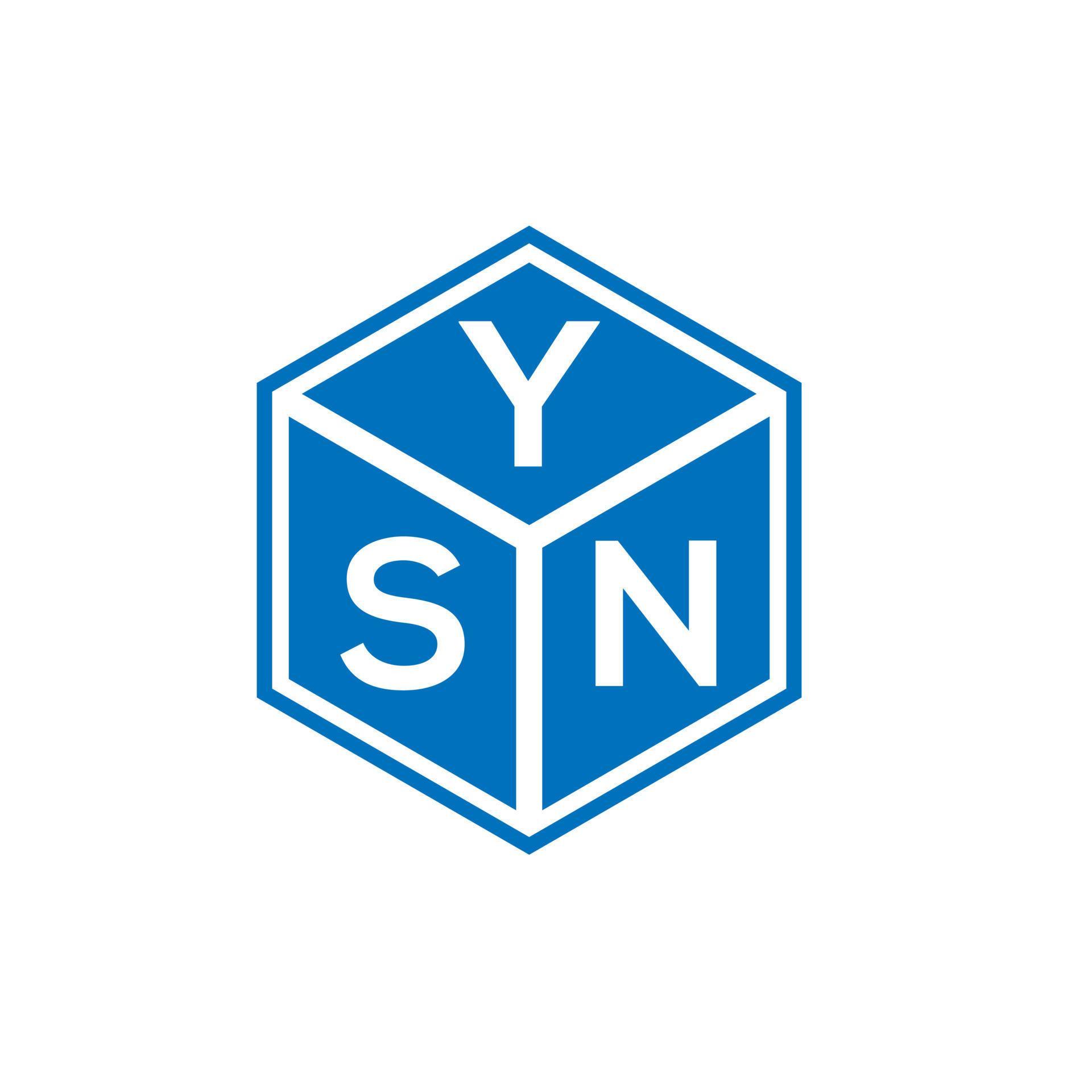 YSN letter logo design on white background. YSN creative initials ...
