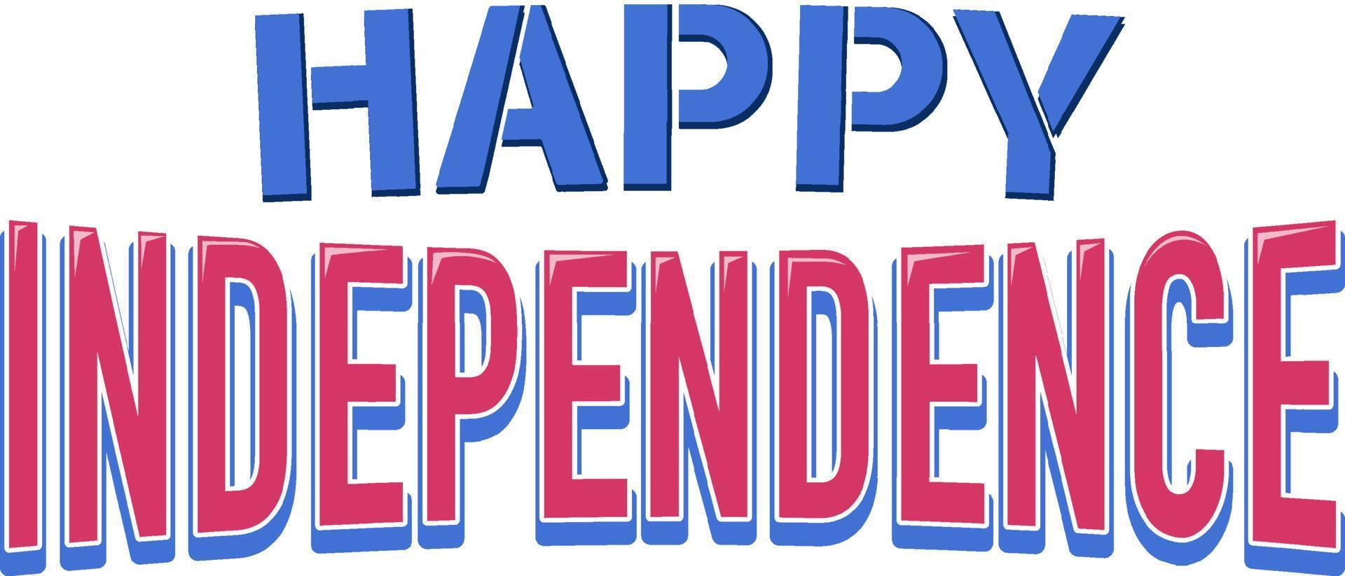 Font design with word Happy Independence day vector