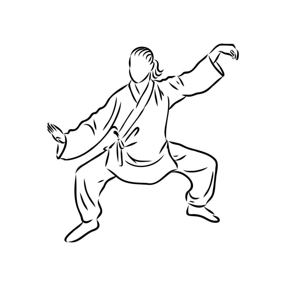 qigong vector sketch
