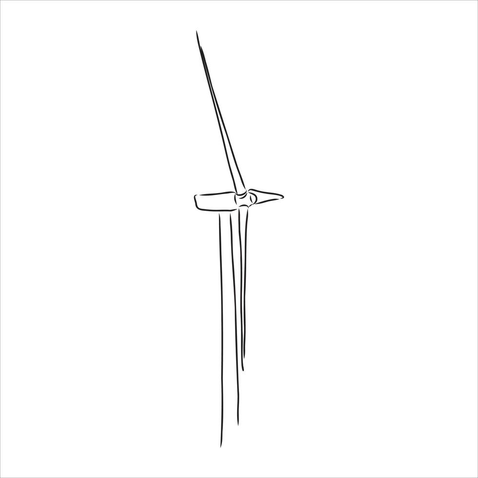 bosquejo del vector del generador de viento