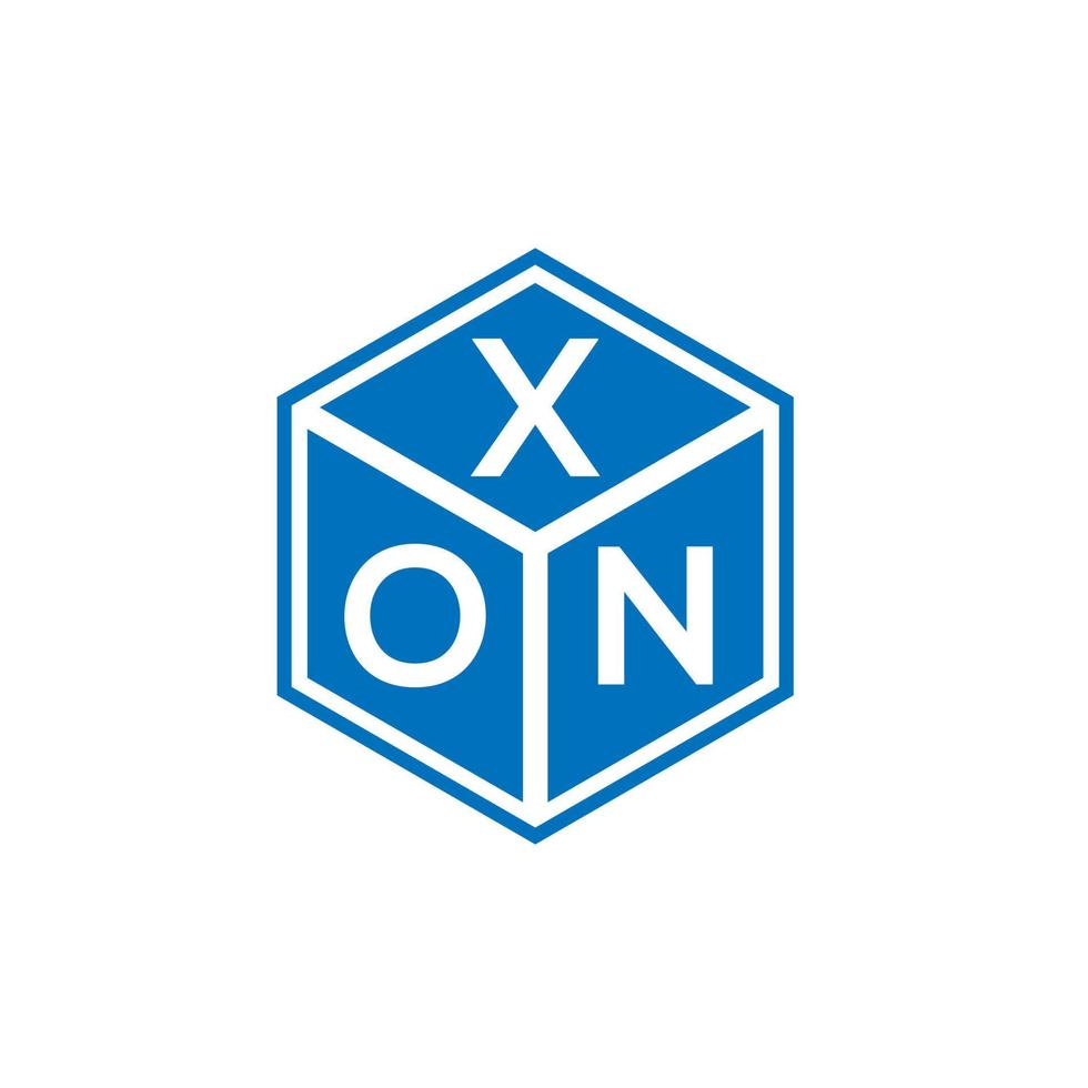 diseño del logotipo de la letra xon sobre fondo blanco. concepto de logotipo de letra de iniciales creativas xon. diseño de letras xon. vector