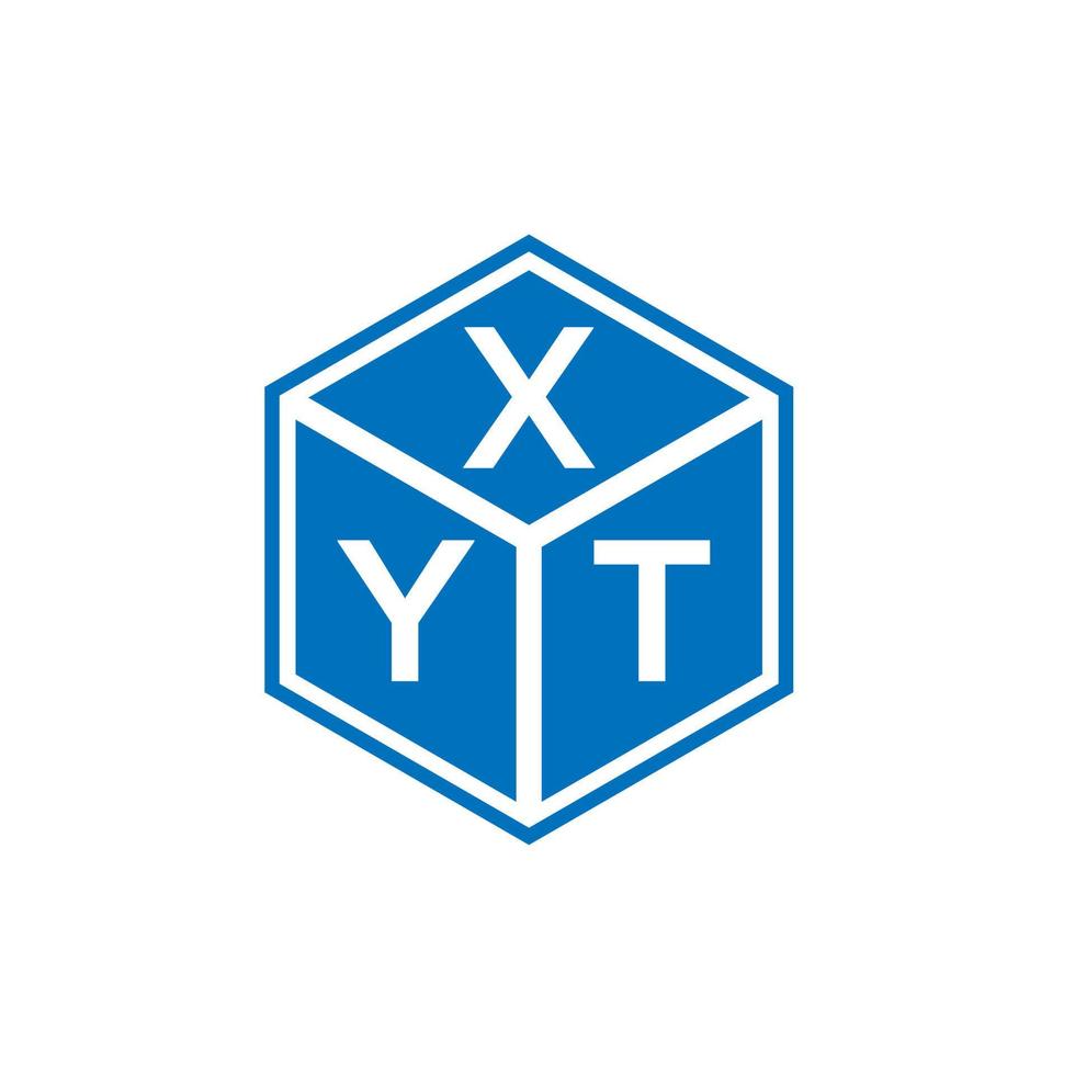 XYT letter logo design on white background. XYT creative initials letter logo concept. XYT letter design. vector