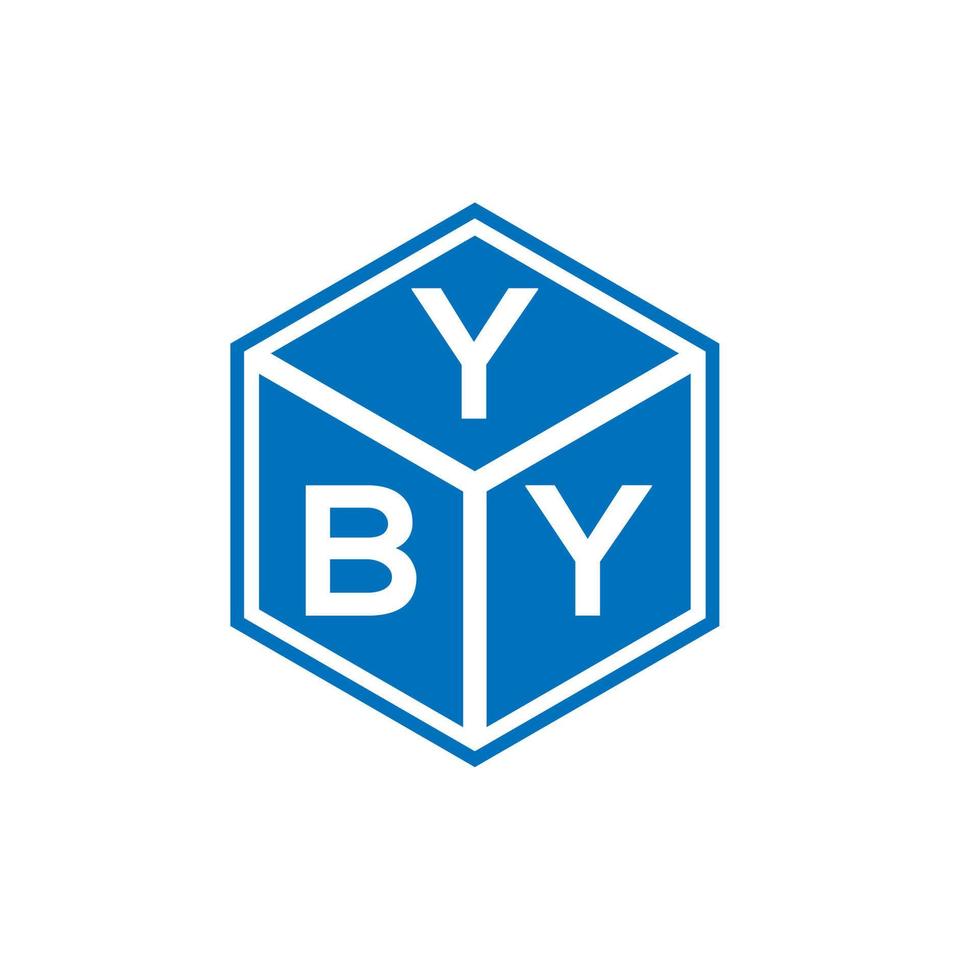 diseño de logotipo de letra yby sobre fondo blanco. yby concepto de logotipo de letra de iniciales creativas. y por diseño de letras. vector