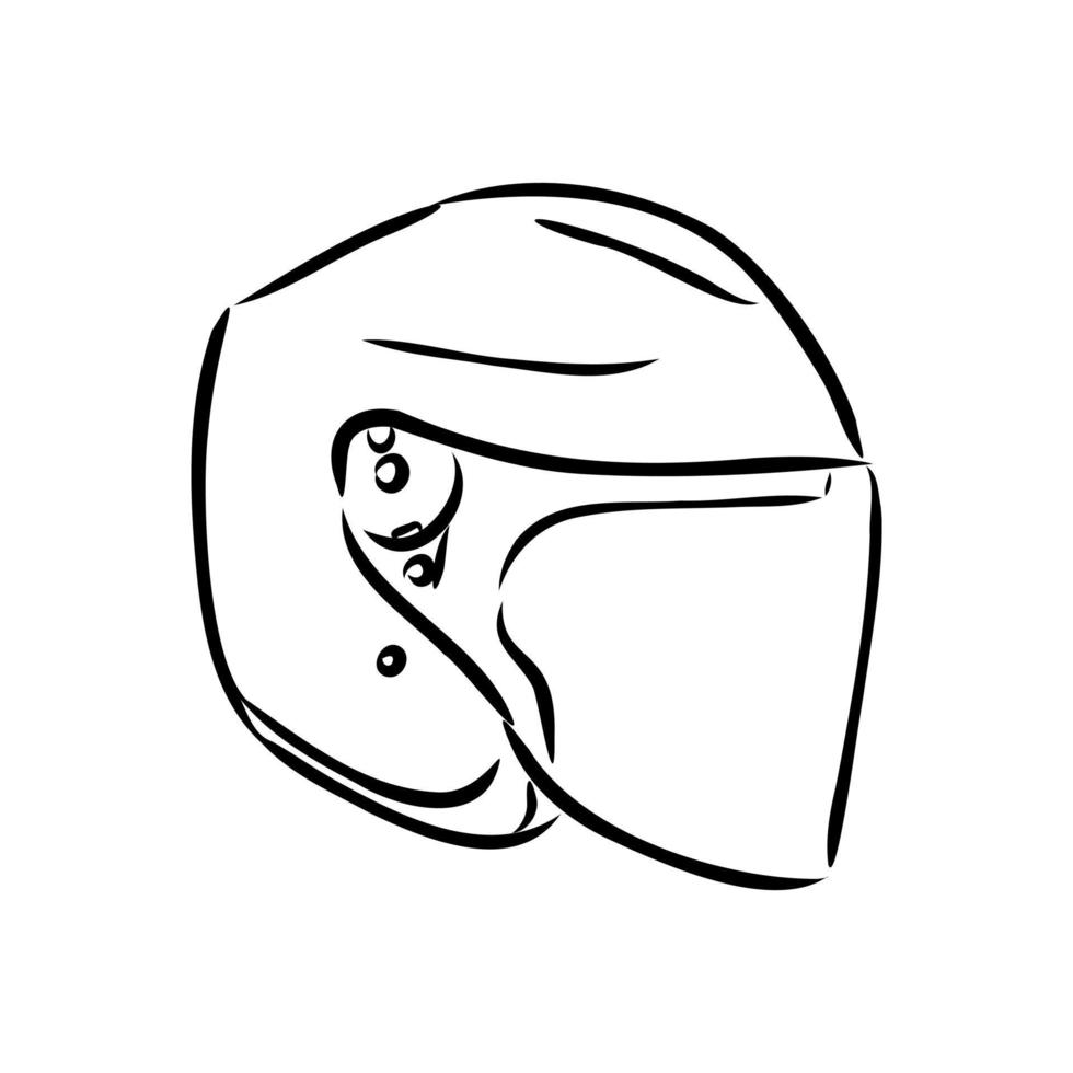 bosquejo del vector del casco de la motocicleta