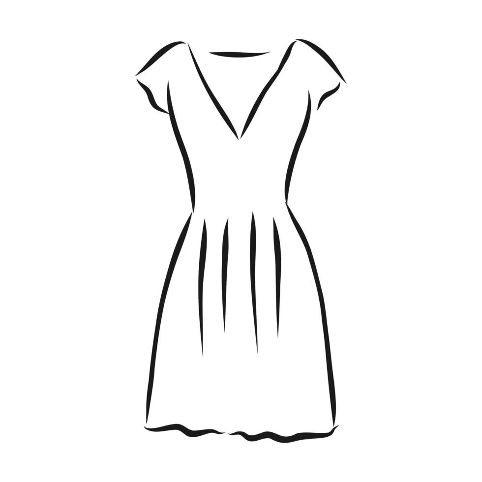 vestido de dibujo vectorial vector