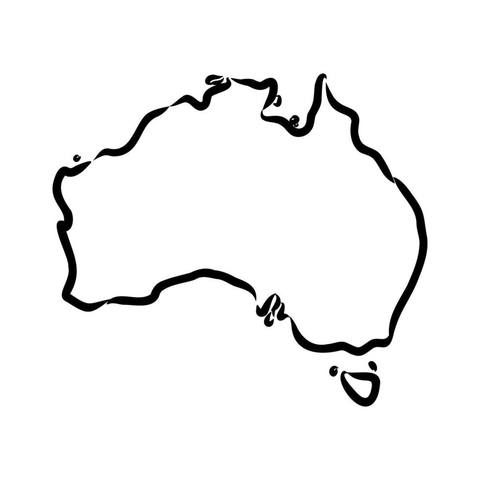 bosquejo del vector del mapa de australia