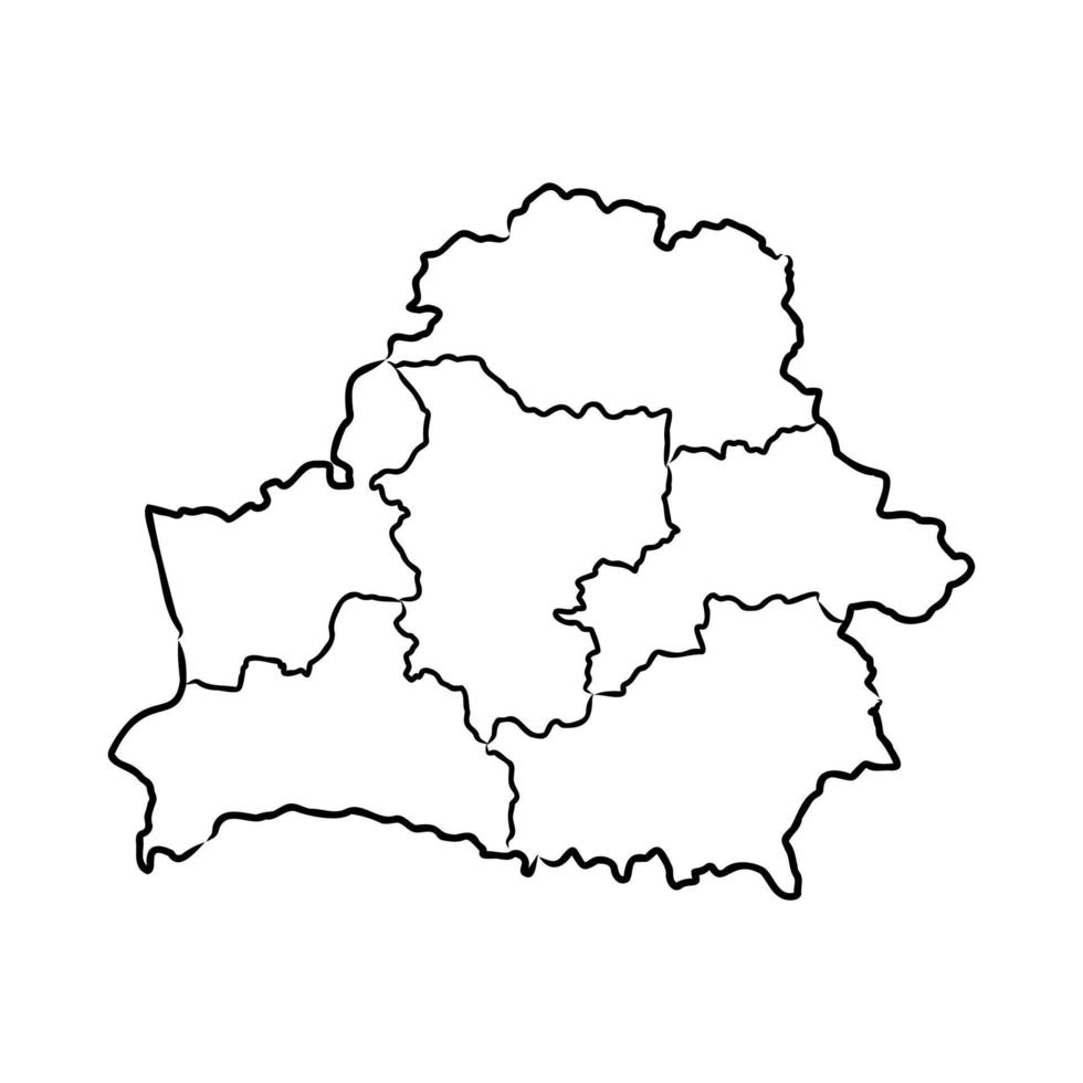 belarus map vector sketch