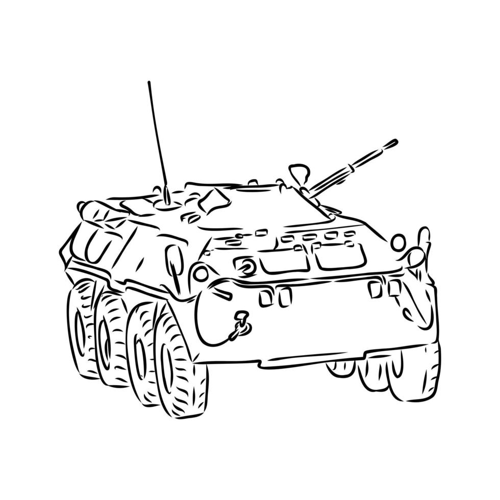 armored car vector sketch