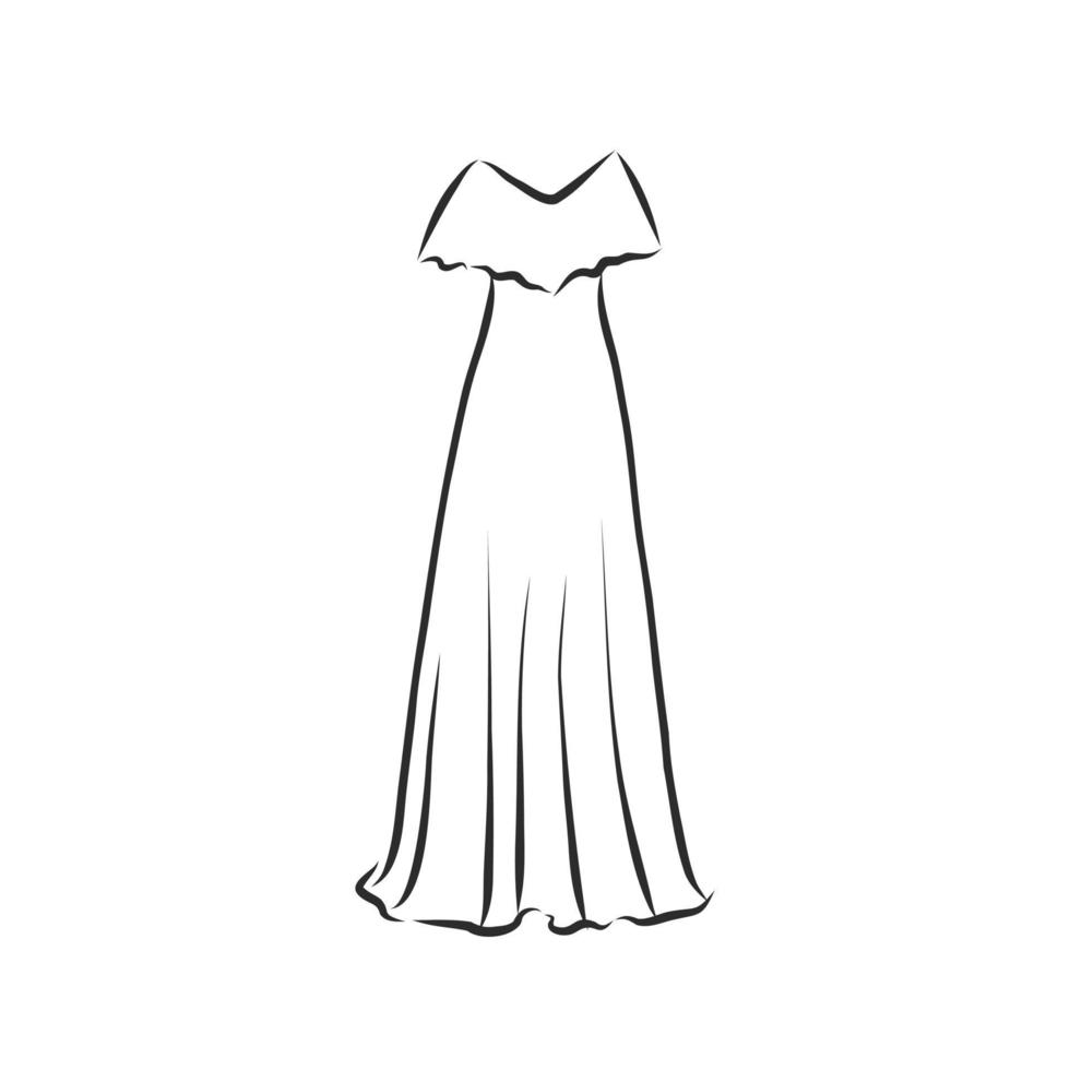 vestido de dibujo vectorial vector