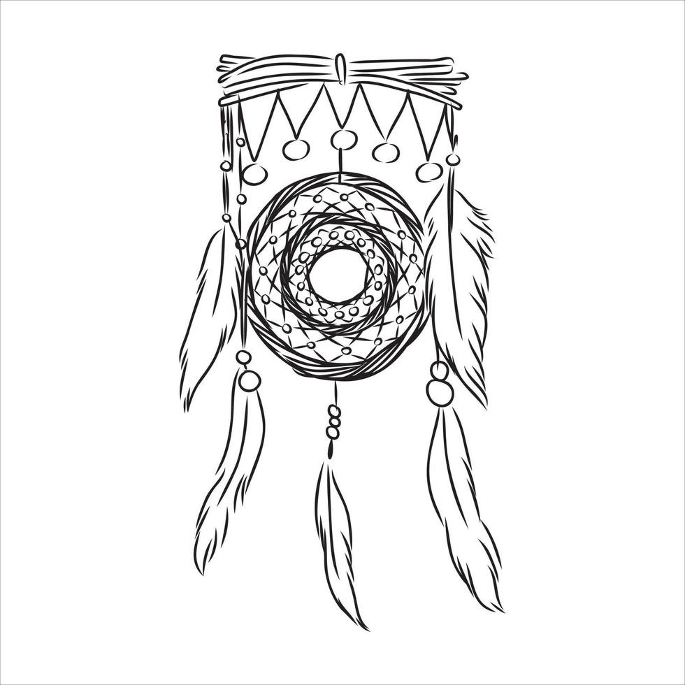 dreamcatcher vector sketch