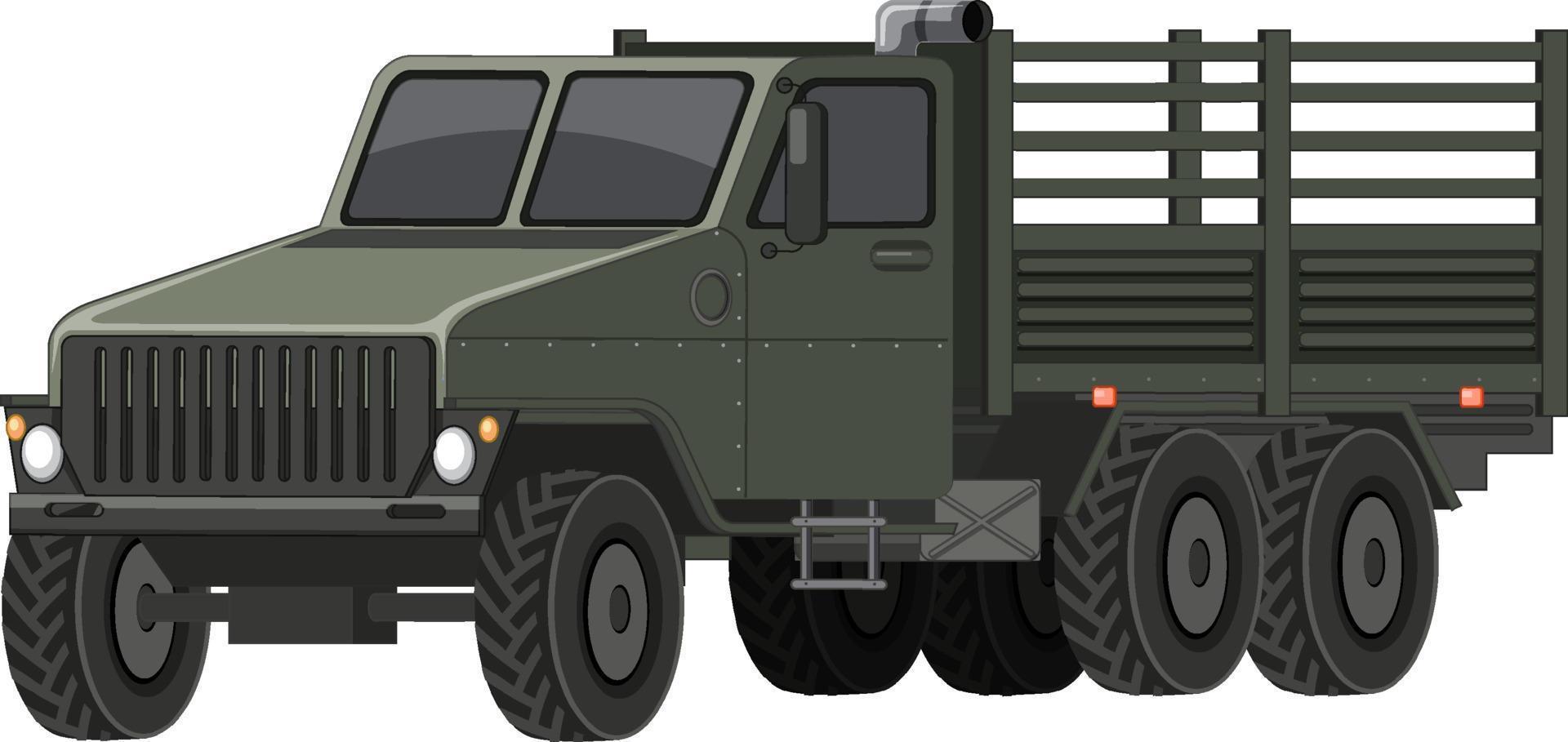 Military vehicle on white background vector