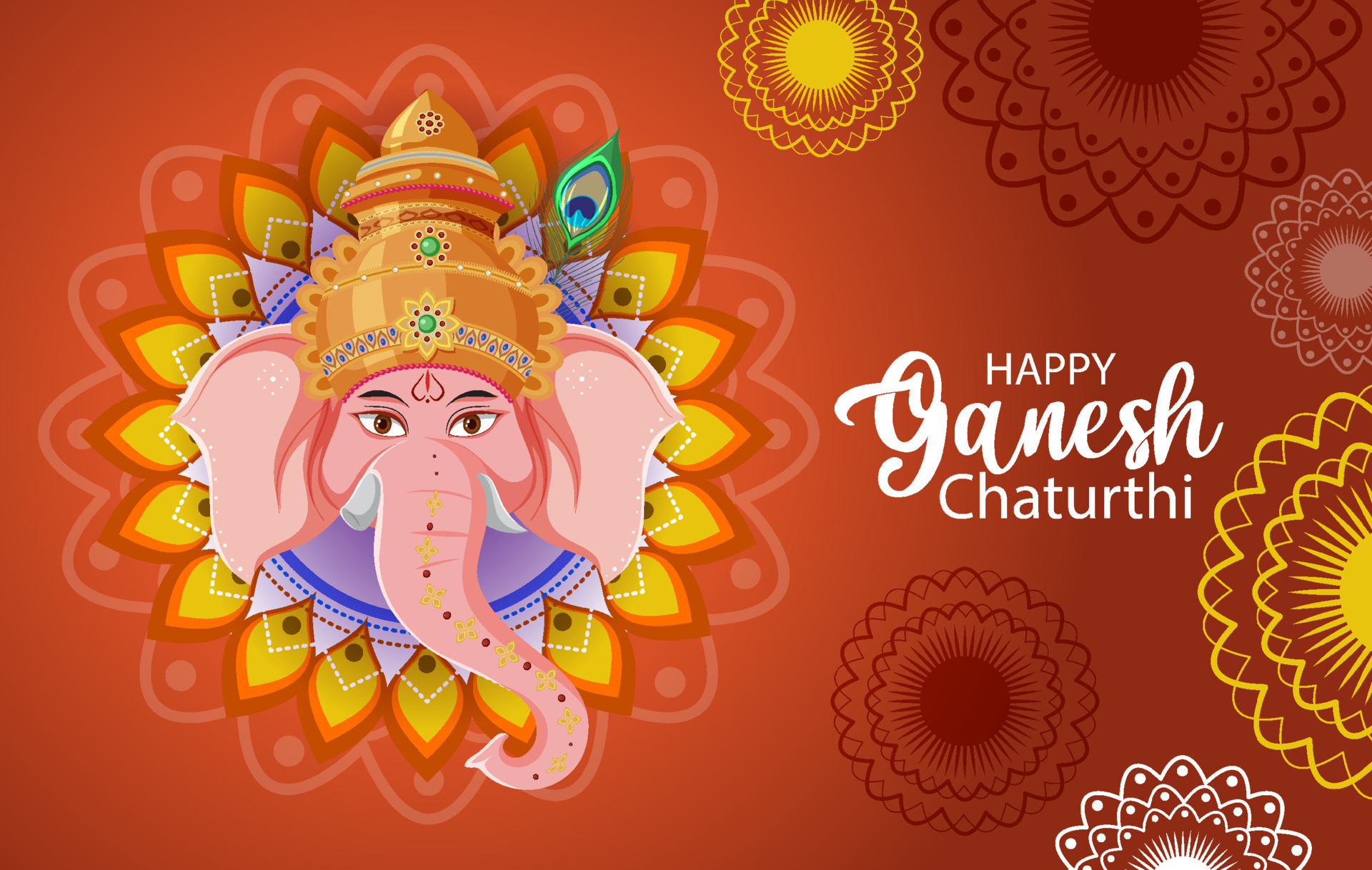 Happy Ganesh Chaturthi Poster 7311634 Vector Art at Vecteezy