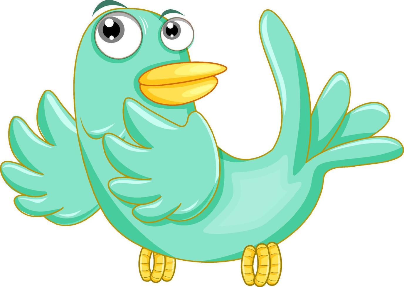 Bird with green feathers vector