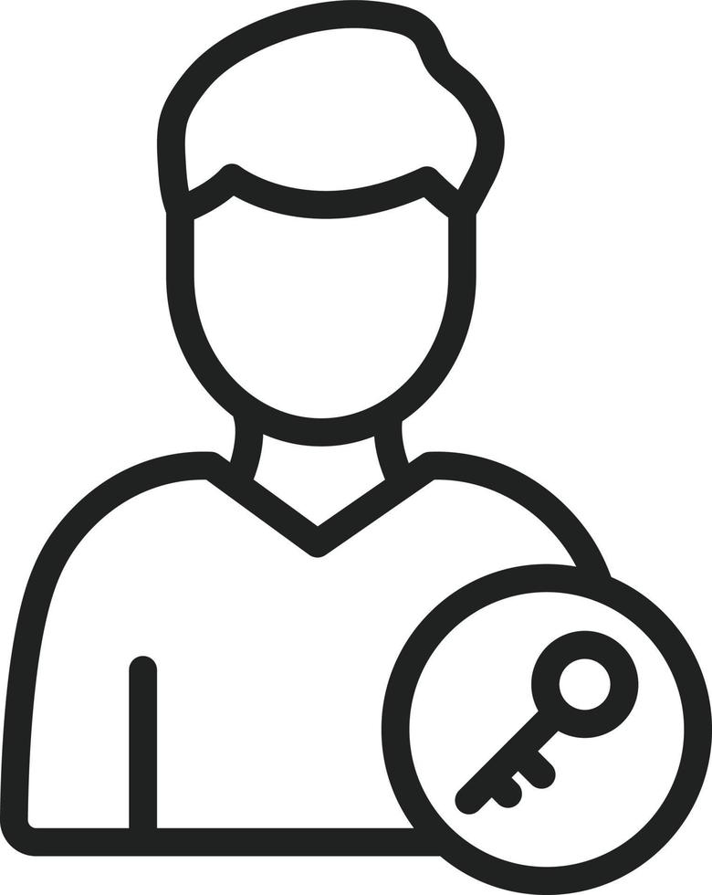 Key Person Line Icon 7311686 Vector Art at Vecteezy