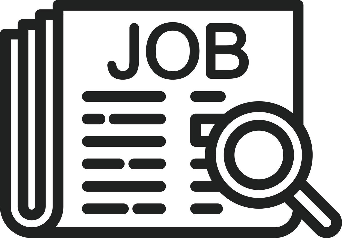 Job search Line Icon vector