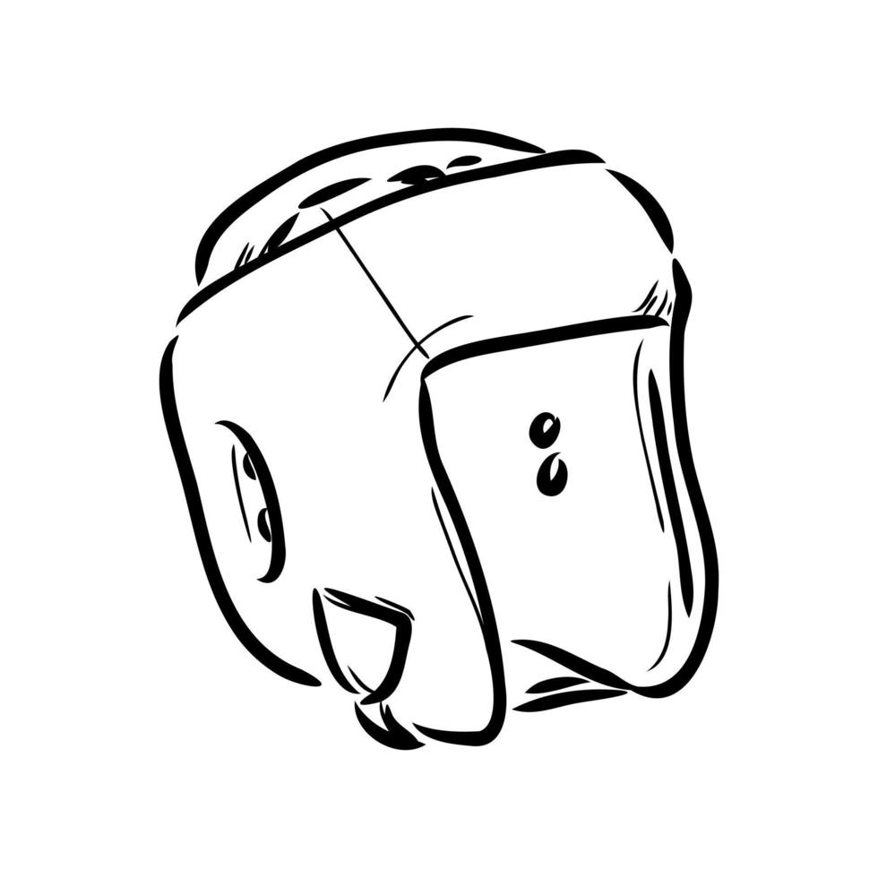 boxing helmet vector sketch