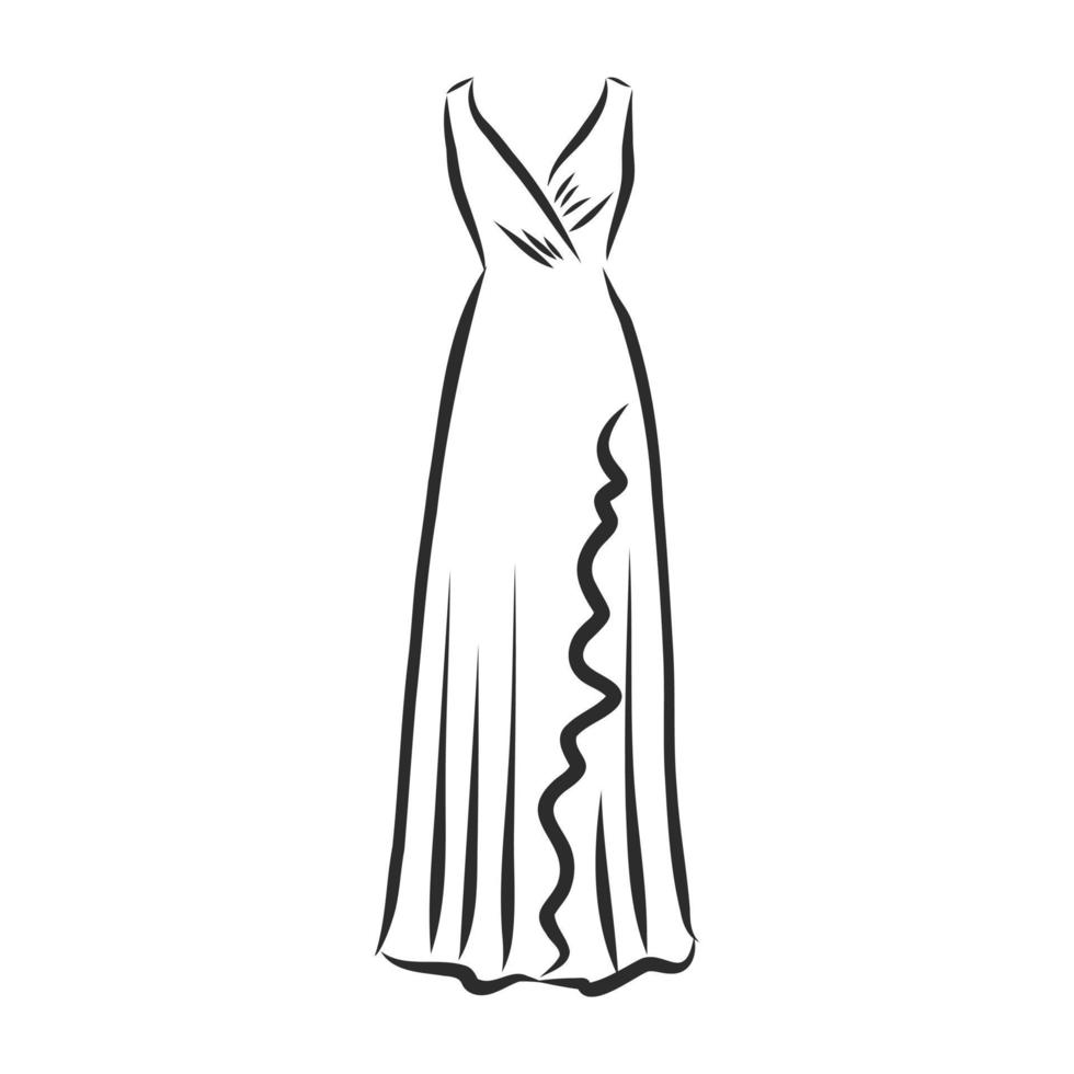 vestido de dibujo vectorial vector