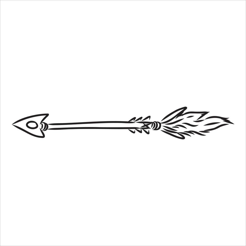 boho arrow vector sketch