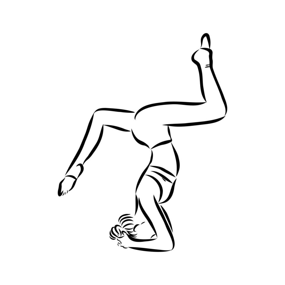 yoga pose vector sketch