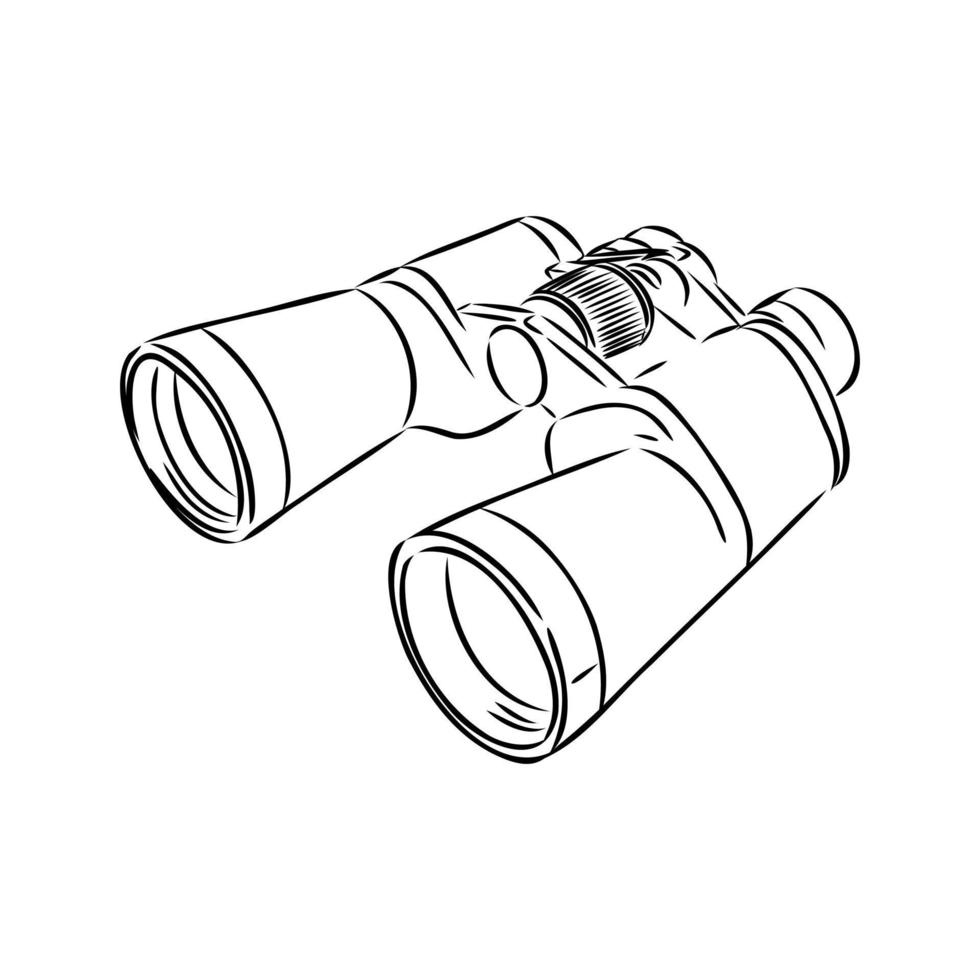 binoculars vector sketch