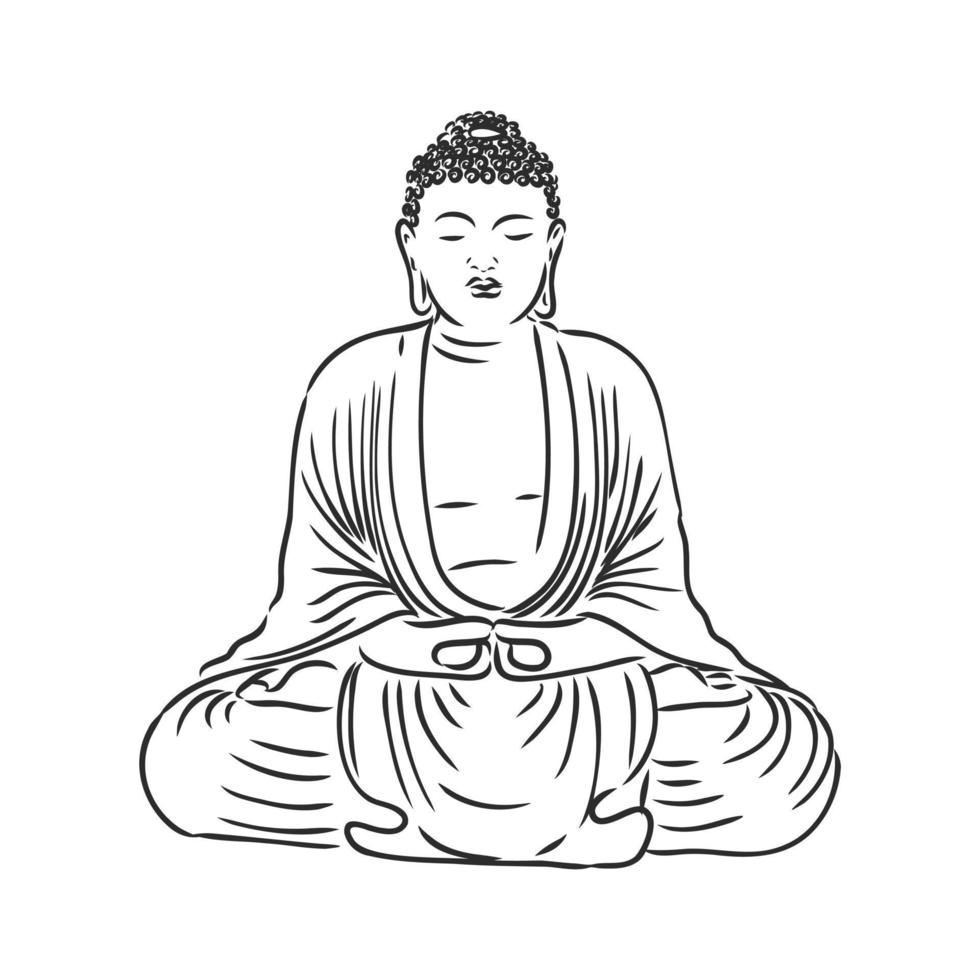 buddha vector sketch