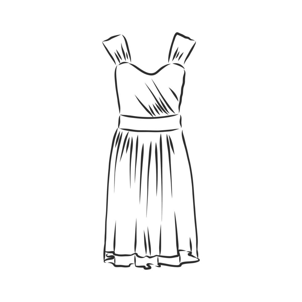 vestido de dibujo vectorial vector