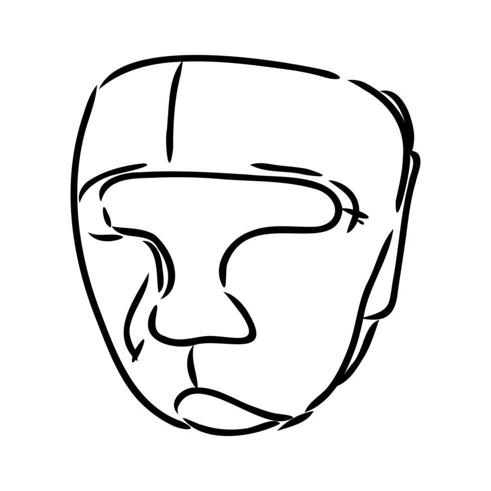 boxing helmet vector sketch