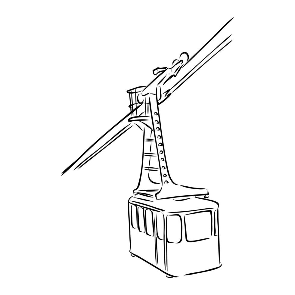cable car vector sketch