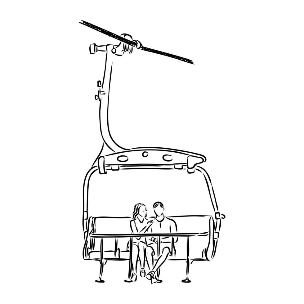 cable car vector sketch