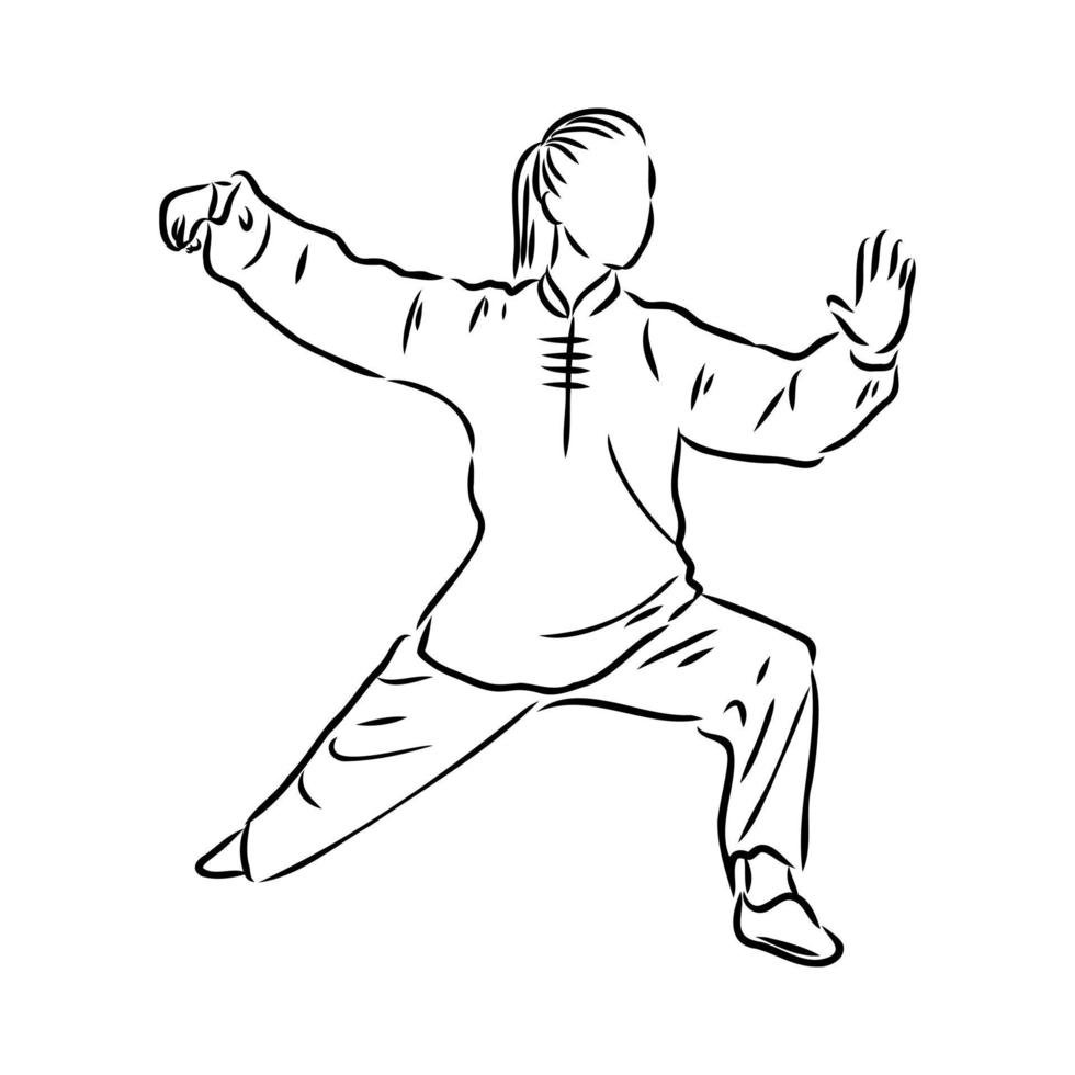 qigong vector sketch
