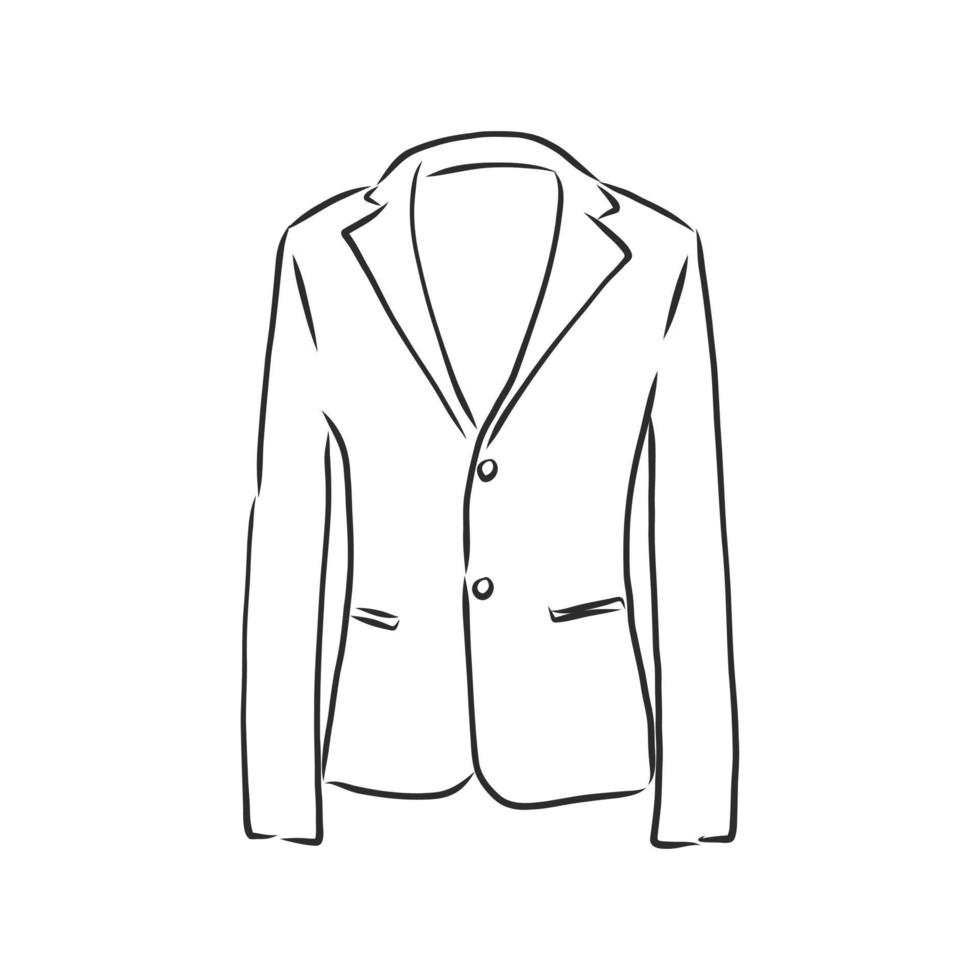 bosquejo del vector de la chaqueta del traje