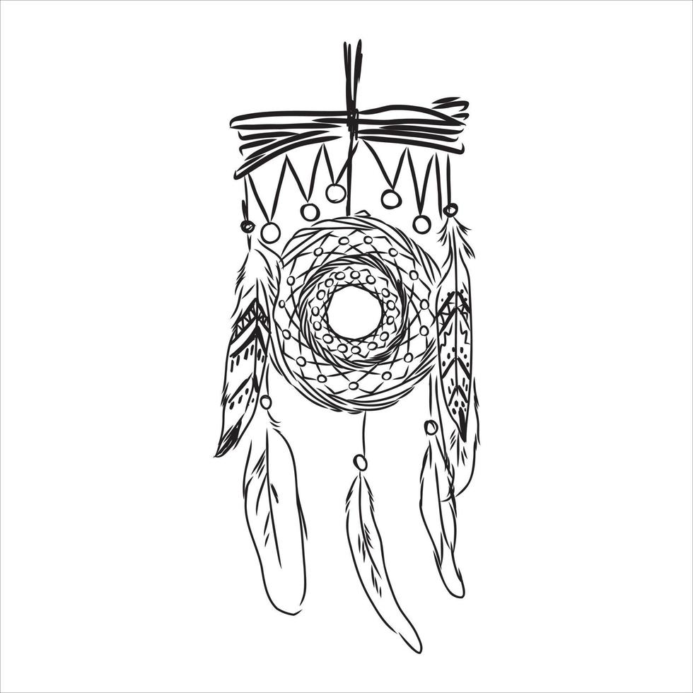 dreamcatcher vector sketch