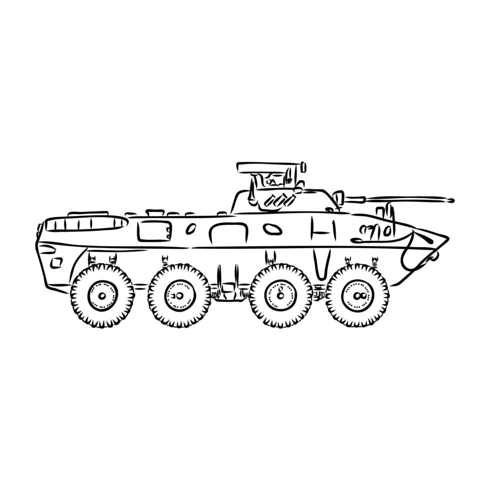 armored car vector sketch