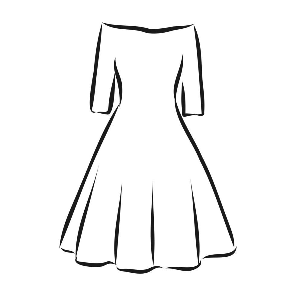 vestido de dibujo vectorial vector