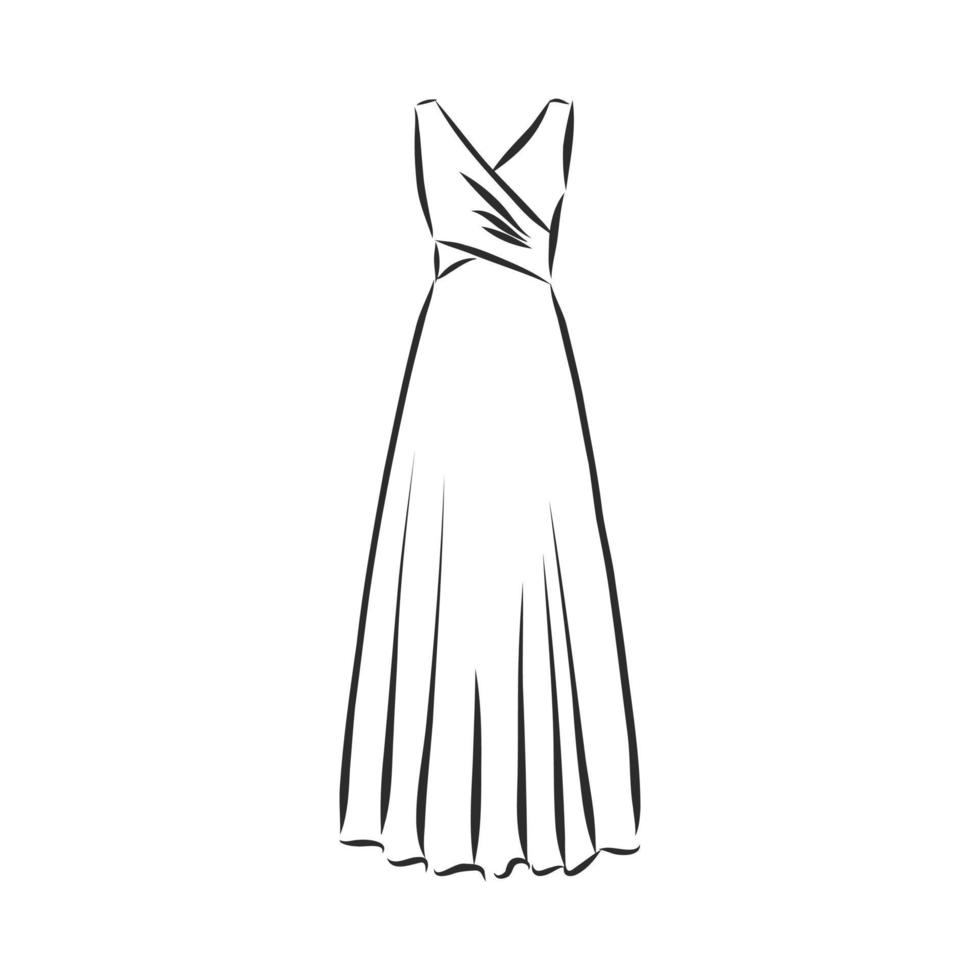 dress vector sketch 7312016 Vector Art at Vecteezy