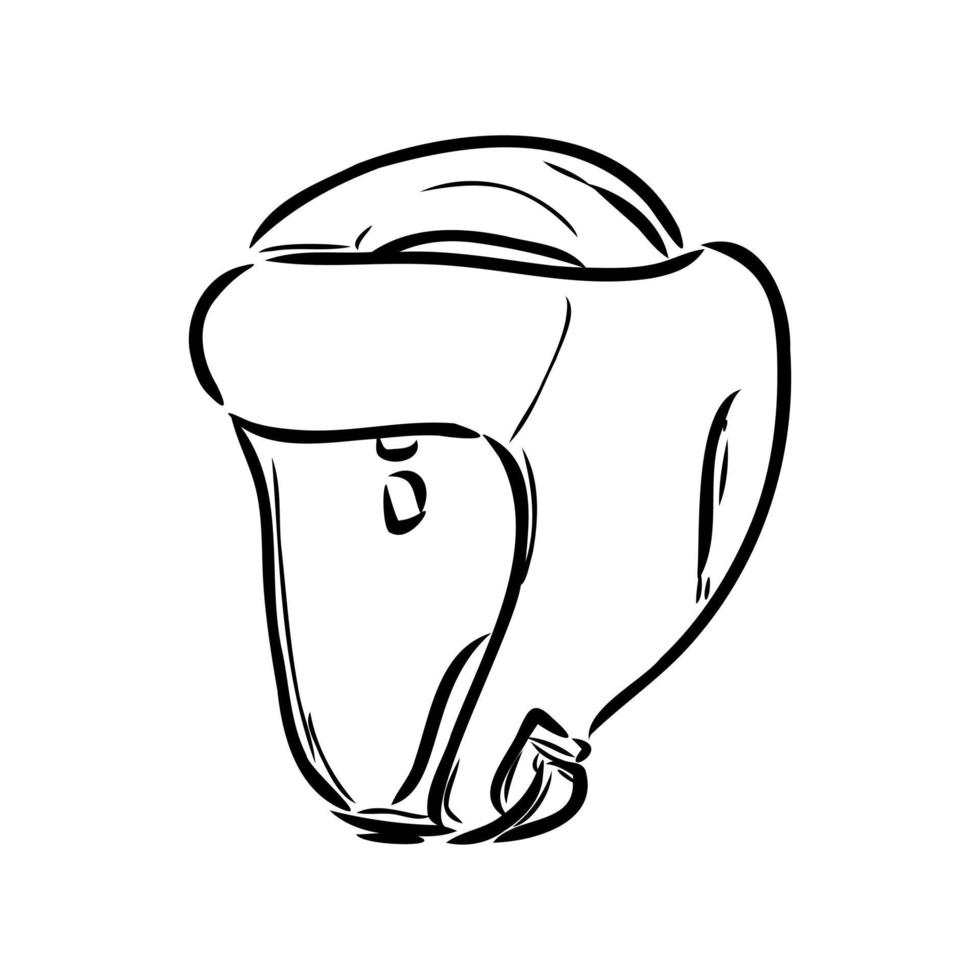 boxing helmet vector sketch