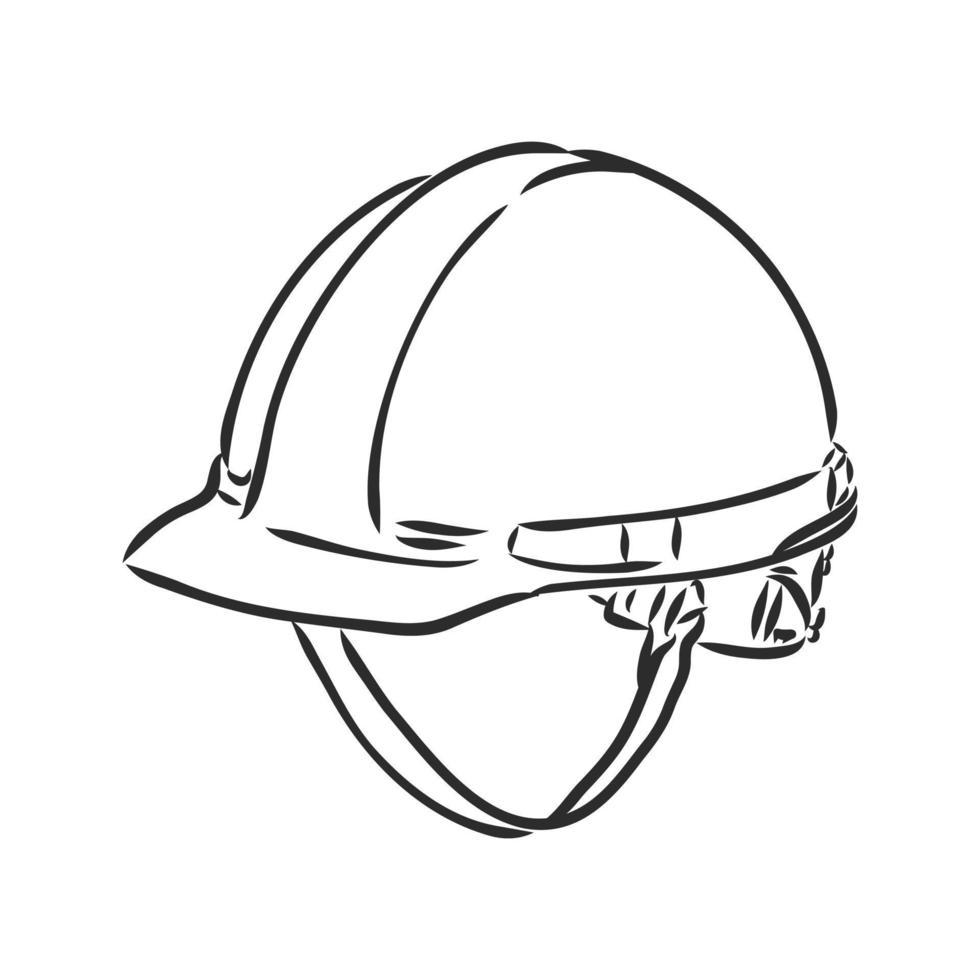 Cricket helmet sketch Royalty Free Vector Image