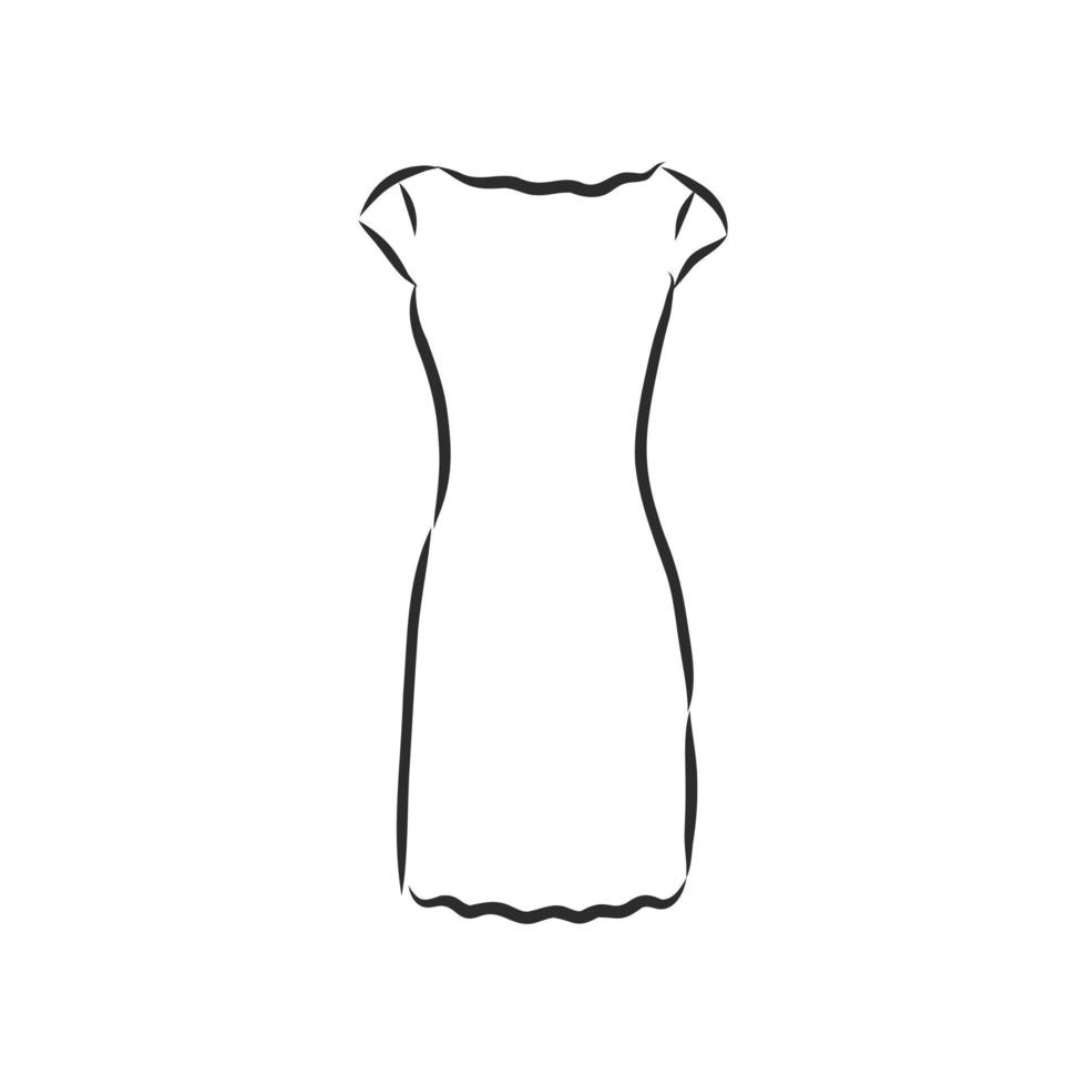 vestido de dibujo vectorial vector